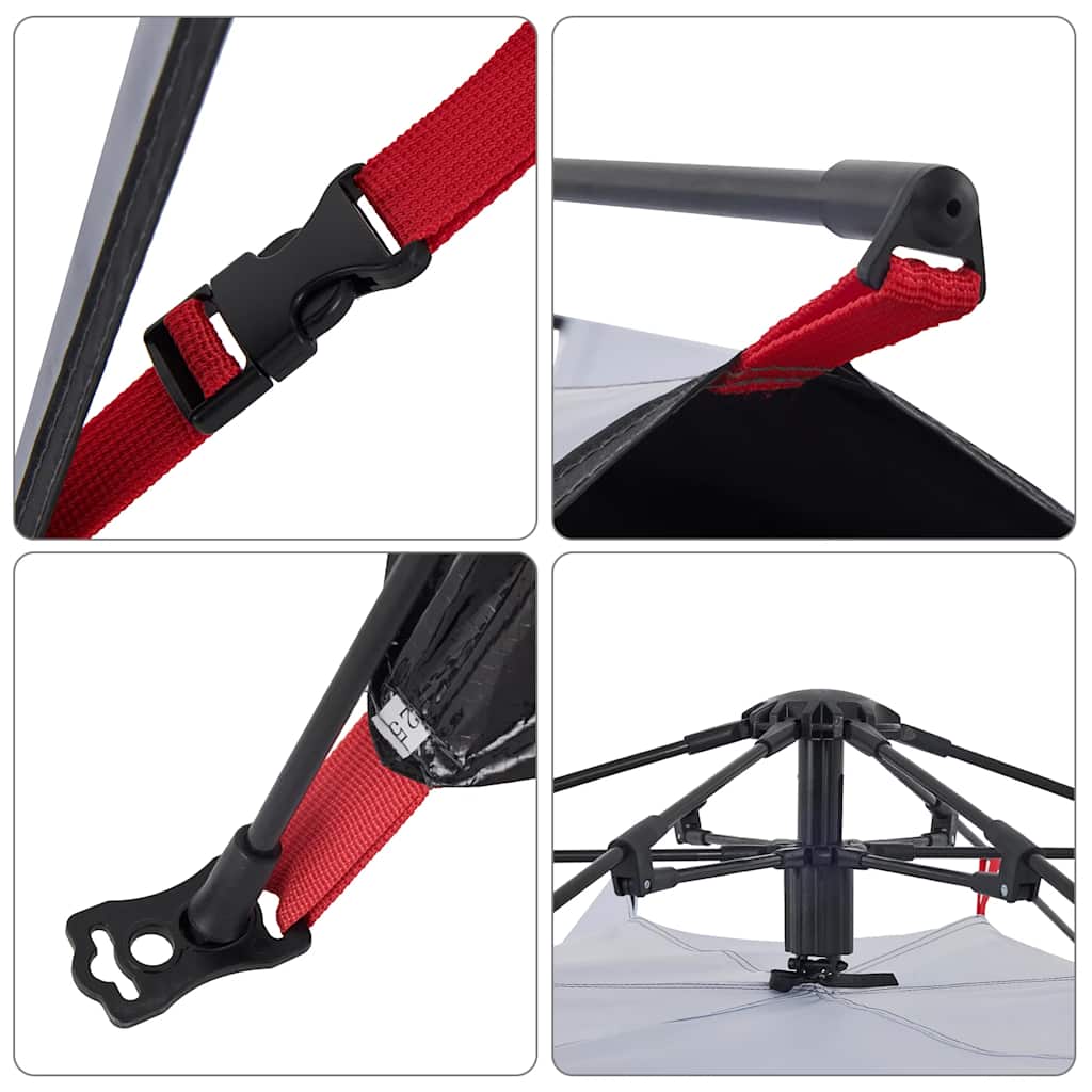 Stovyklavimo palapinė, balta, keturvietė, tamsinantis audinys