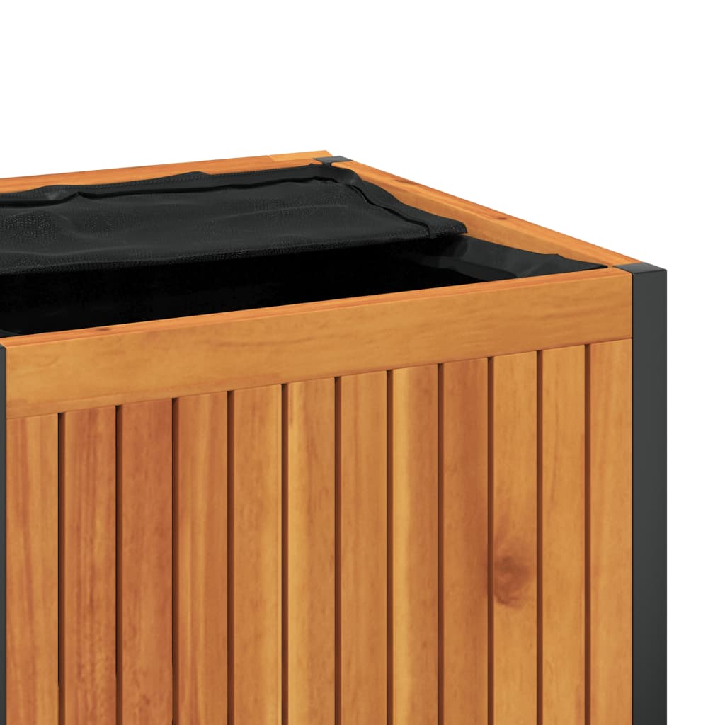 Lauko dėžė pagalvėlėms, 110x45x42/53cm, akacija ir plienas