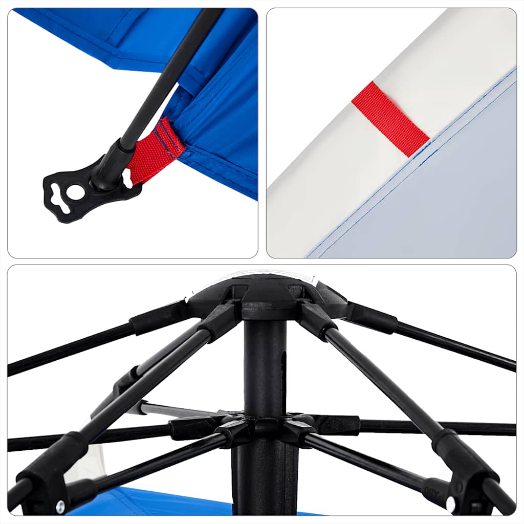 Paplūdimio palapinė, mėlyna, trivietė, greito atleidimo