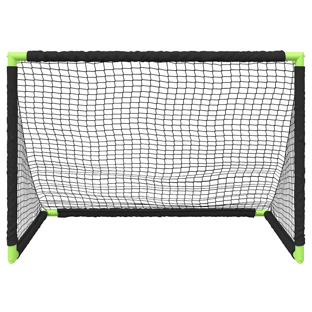 Vaikiški futbolo vartai, juodi, 90x64x64cm, sulankstomi