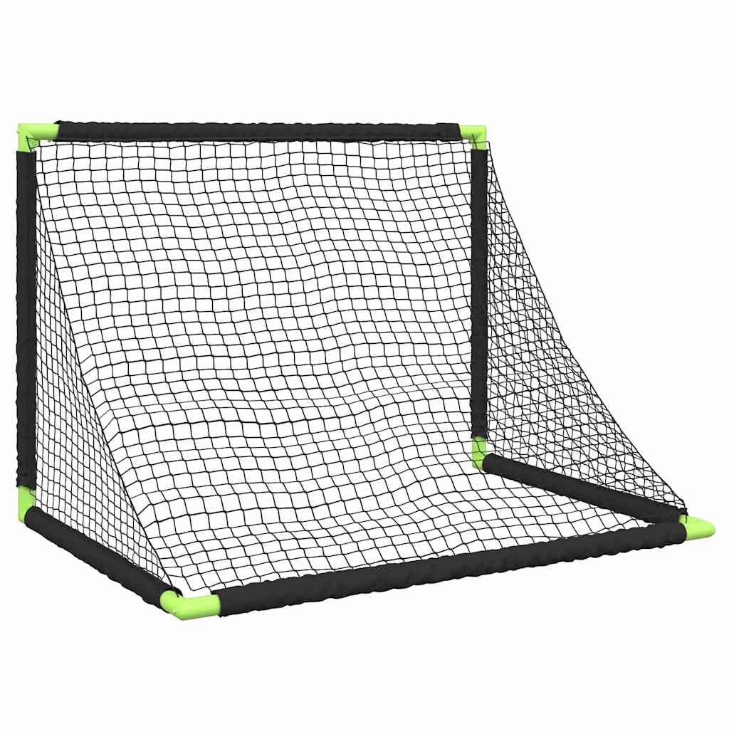 Vaikiški futbolo vartai, juodi, 90x64x64cm, sulankstomi