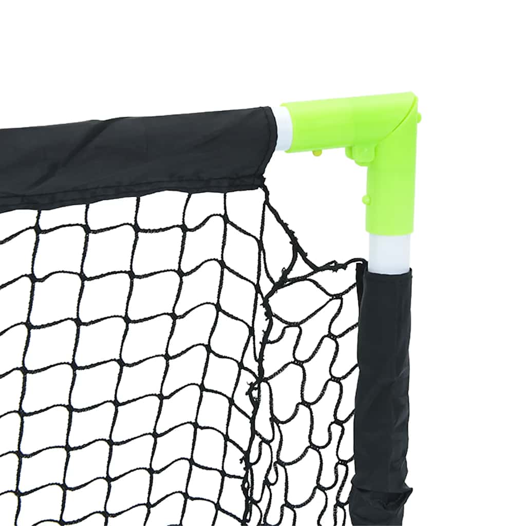 Vaikiški futbolo vartai, juodi, 90x64x64cm, sulankstomi