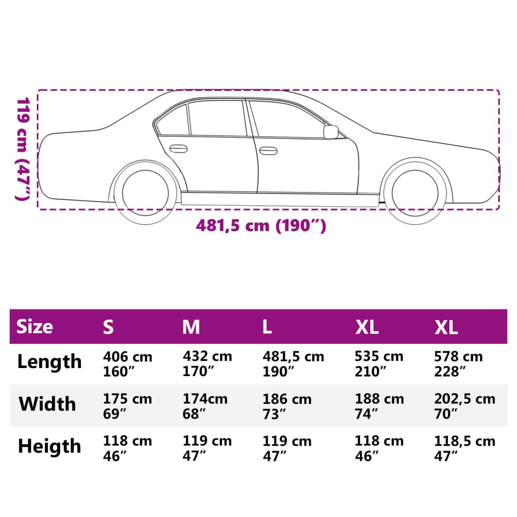 Automobilio uždangalas sedanams, pilkas ir sidabrinis, L dydžio