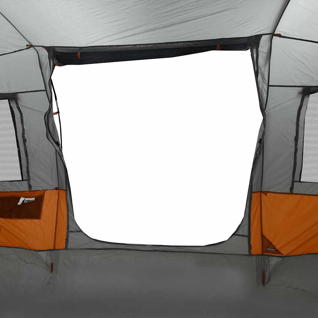 Stovyklavimo palapinė, pilka ir oranžinė, keturvietė, tunelinė