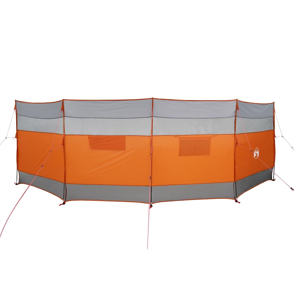 Stovyklavimo uždanga nuo vėjo, pilka ir oranžinė, 510x153 cm
