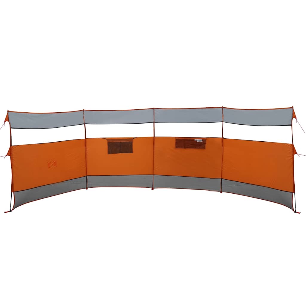 Stovyklavimo uždanga nuo vėjo, pilka ir oranžinė, 510x153 cm