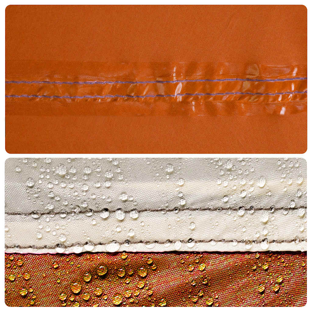 Stovyklavimo uždanga nuo vėjo, pilka ir oranžinė, 340x130 cm