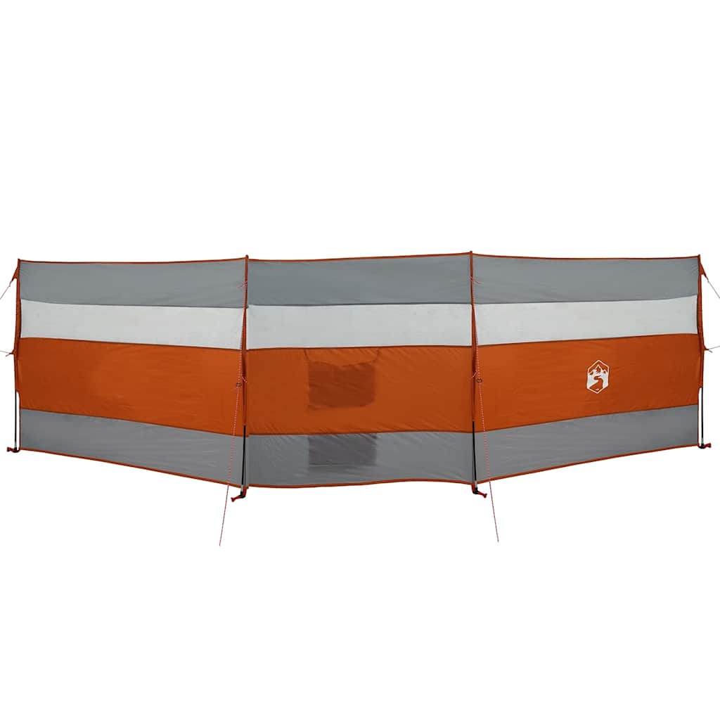 Stovyklavimo uždanga nuo vėjo, pilka ir oranžinė, 508x130 cm