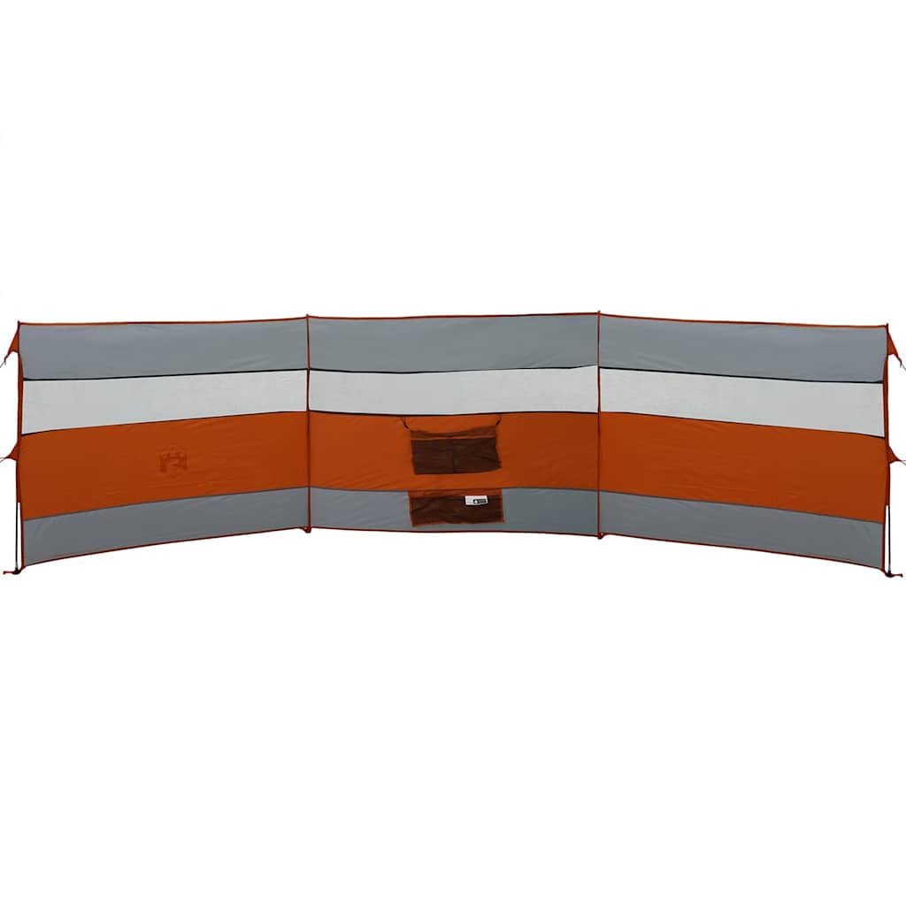 Stovyklavimo uždanga nuo vėjo, pilka ir oranžinė, 508x130 cm