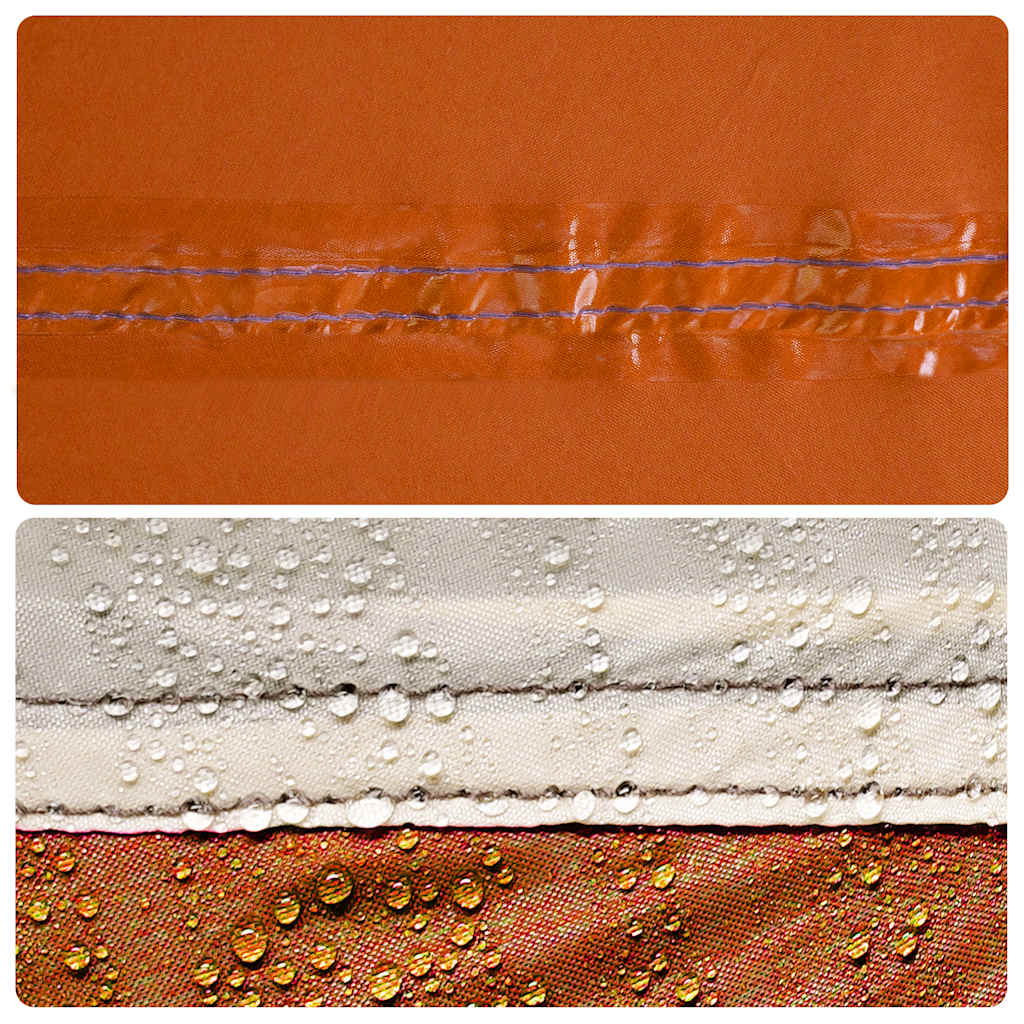 Stovyklavimo uždanga nuo vėjo, pilka ir oranžinė, 508x130 cm