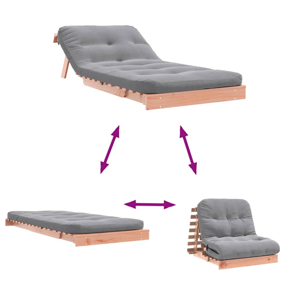 Futono sofa-lova su čiužiniu, 80x206x11cm, douglas eglė