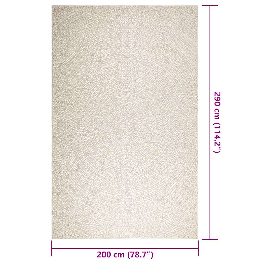 Kilimas ZIZUR, 200x290 cm, džiuto imitacija, vidaus ir lauko