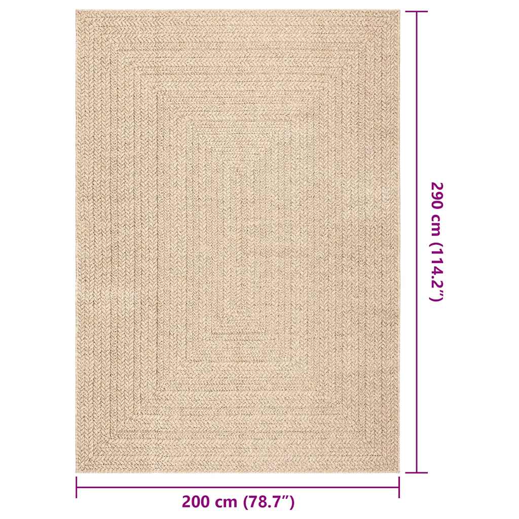 Kilimas ZIZUR, 200x290 cm, džiuto imitacija, vidaus ir lauko