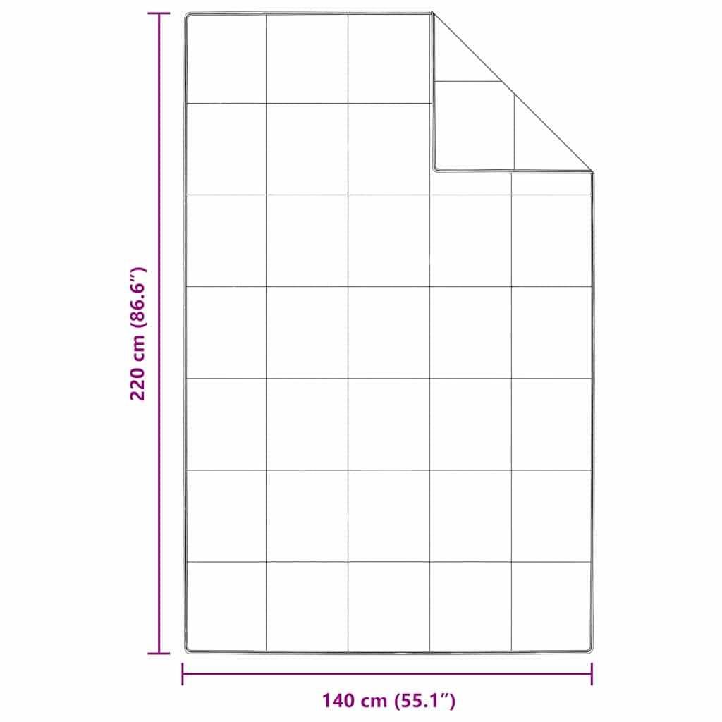 Antklodė Balta 140 x 220 cm Plunksna