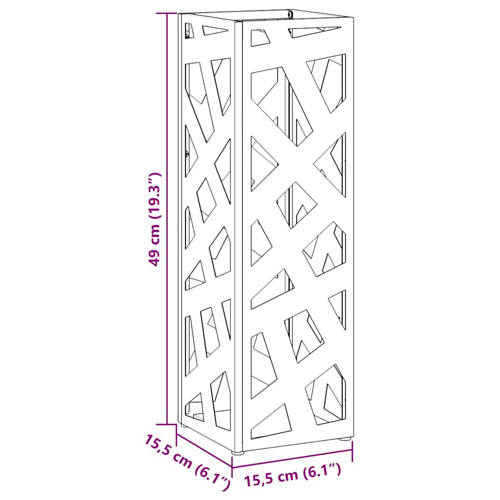 Sandėliavimo kabliukas ir laikiklis Juoda 15.5 x 15.5 x 49 cm