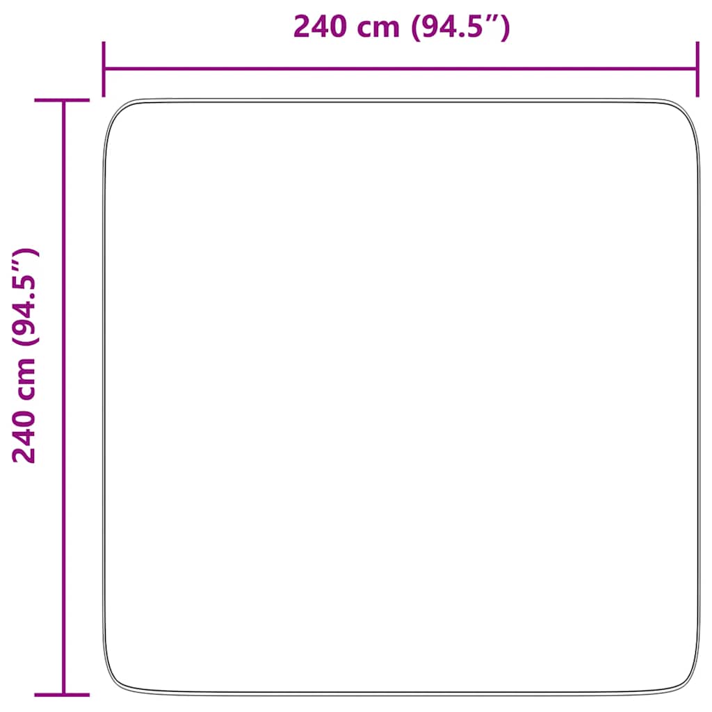 Shaggy tipo kilimas, NAVARRA, 240x240 cm, dulkėta rožinė
