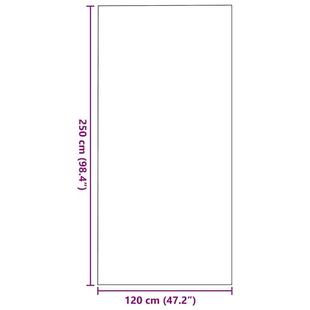 Raudonas Stačiakampis Durų Kilimėlis 120x250 cm