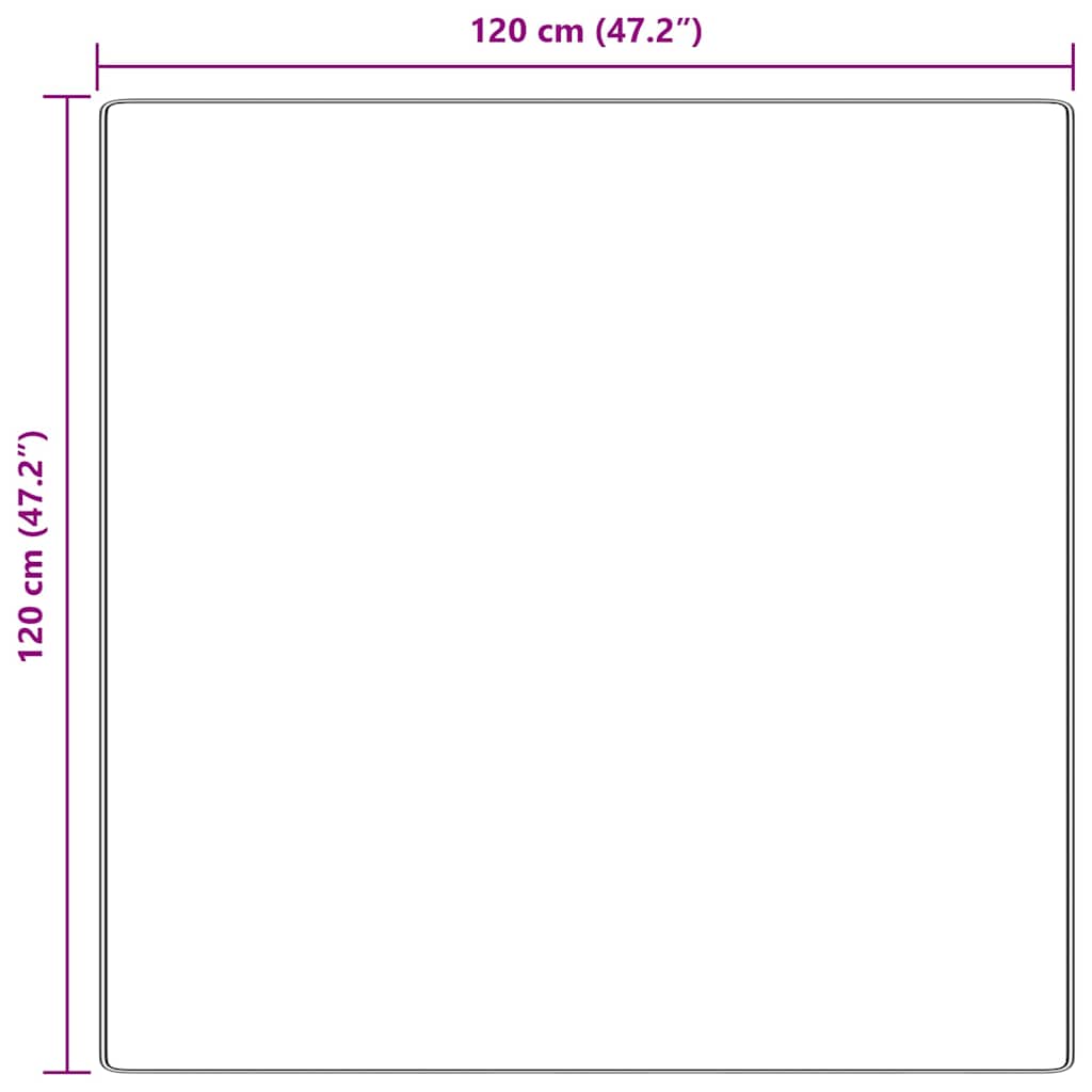 Neslystantis plaukuotas kilimas Pilka 120 x 120 cm PP