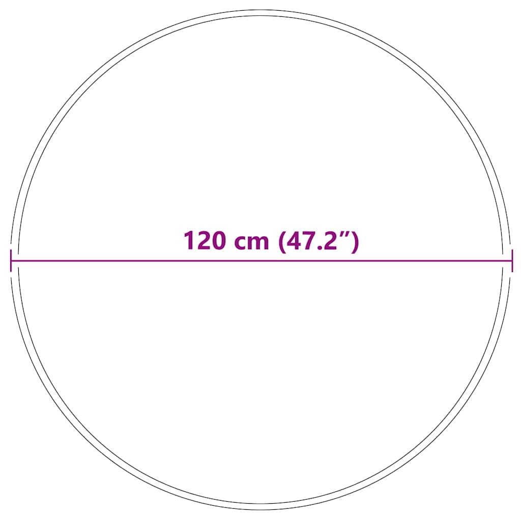 Neslystantis plaukuotas kilimas Pilka 120 x 120 cm PP