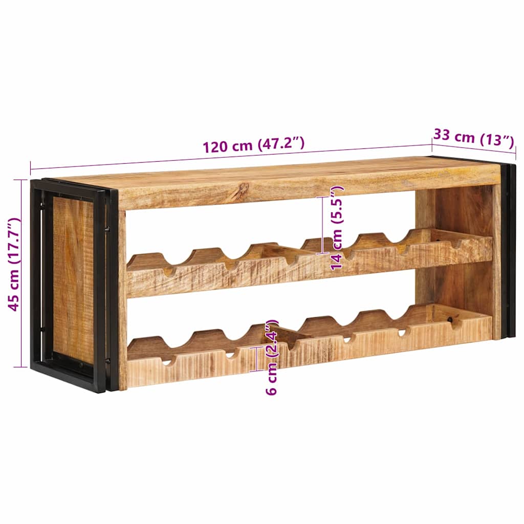 Vyno stovas Ruda 100 x 45 x 33 cm Kietas Rupus Mangų Medis