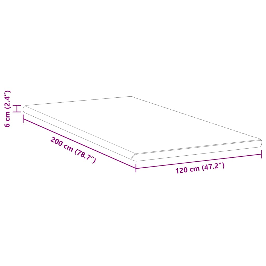Čiužinio pagalvėlės Balta ir žalia 120 x 200 cm