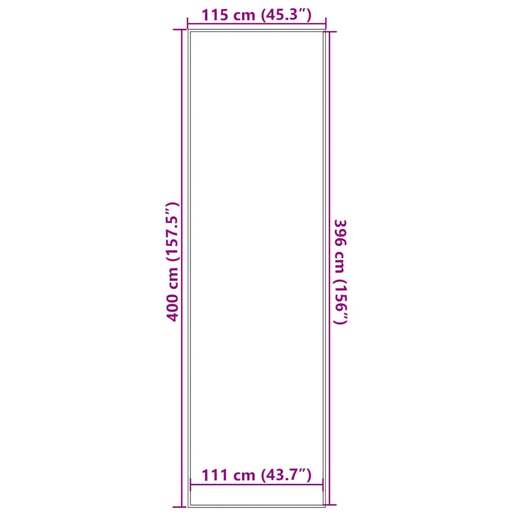 Durų kilimėlis, mėlynos spalvos, 115x400cm
