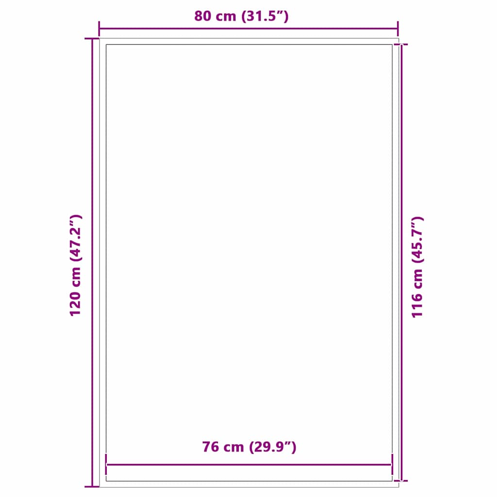 Durų kilimėlis Juoda ir pilka 80 x 120 cm Polipropilenas, PVC