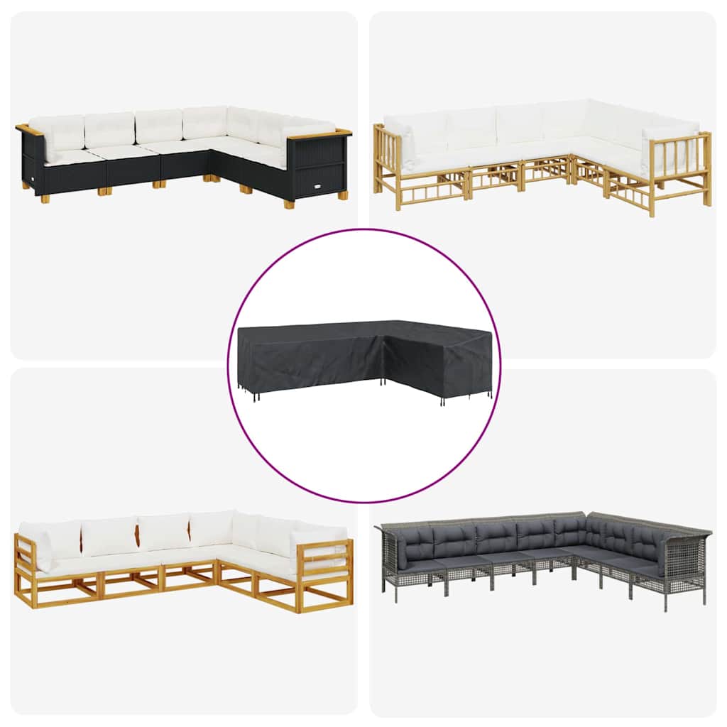 Lauko baldų uždangalas Juoda 286 x 222 x 80 cm 600D audinys