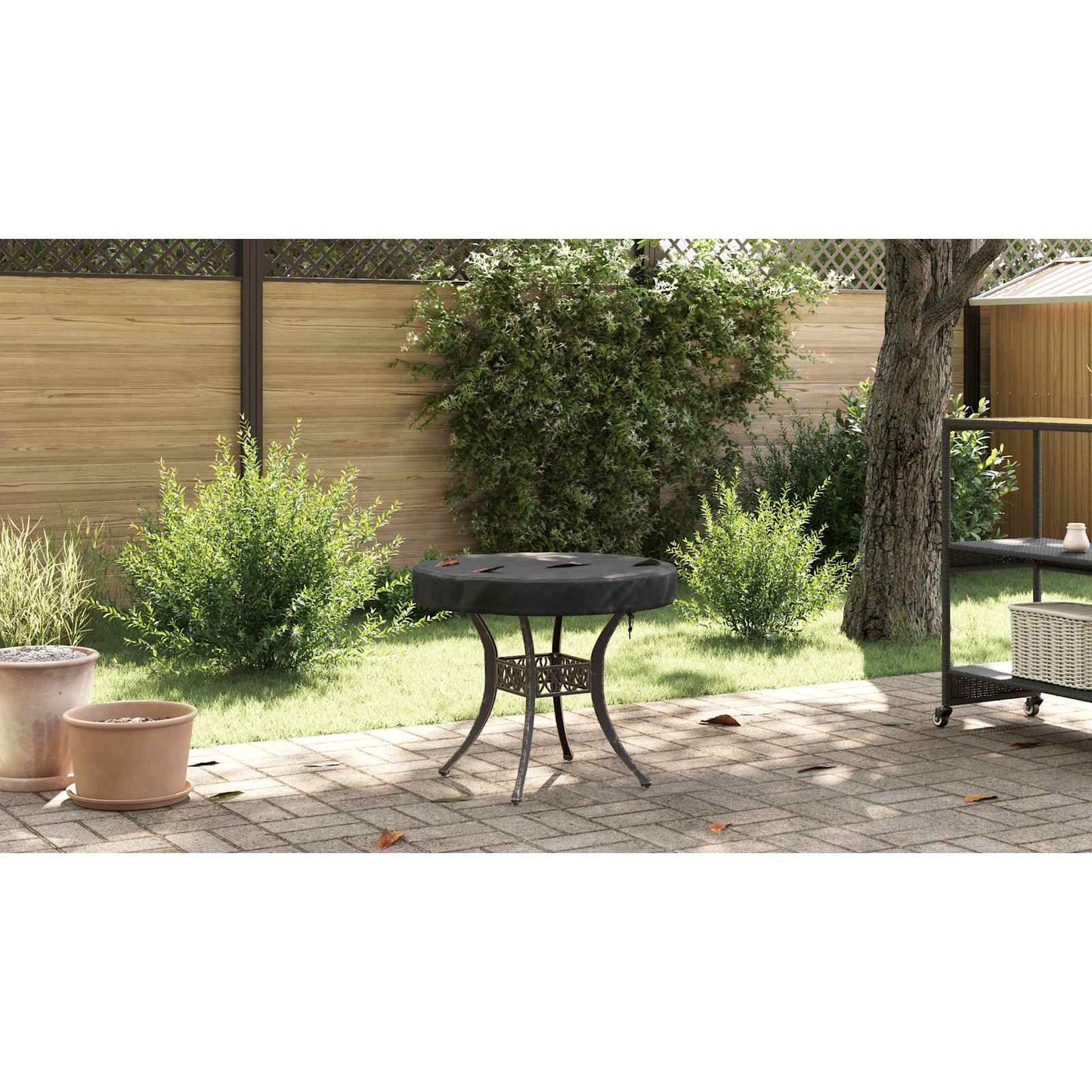 Lauko Stalo Uždangalas Juoda 62 x 62 x 10 cm 420D audinys