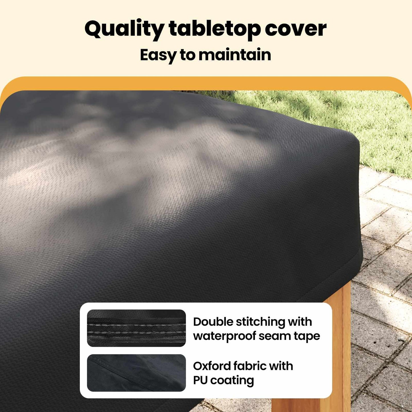 Lauko baldų uždangalas 102 x 102 x 15 cm 420D Oxford audinys