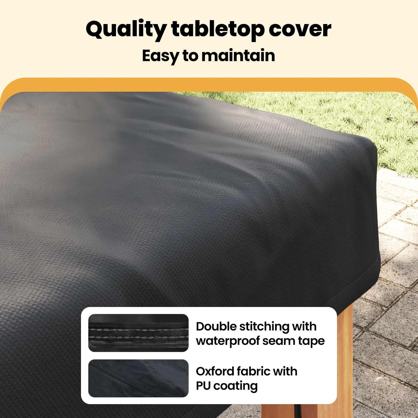 Lauko baldų uždangalas 122 x 122 x 15 cm 420D Oxford audinys