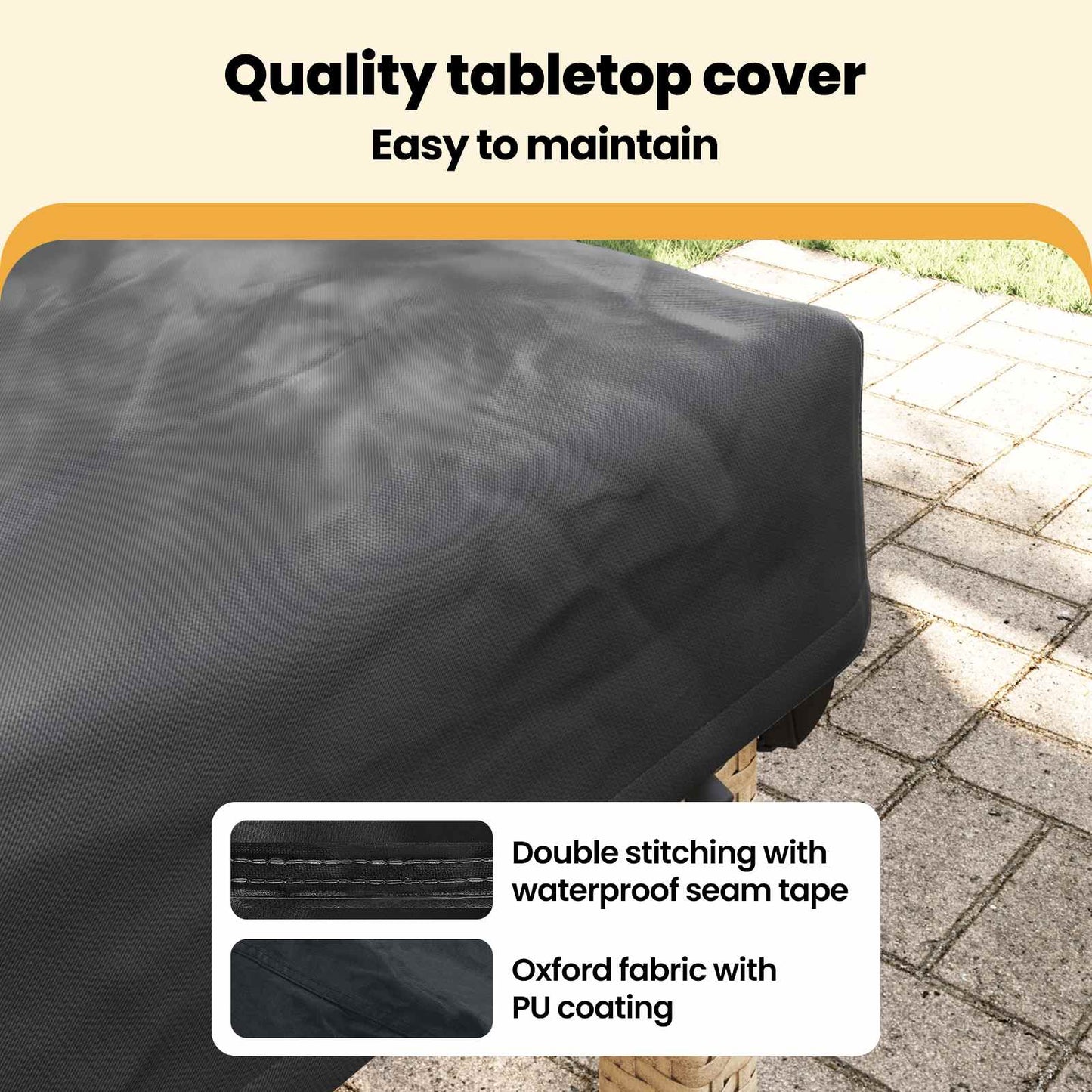 Lauko baldų uždangalas 202 x 92 x 15 cm 420D Oxford audinys