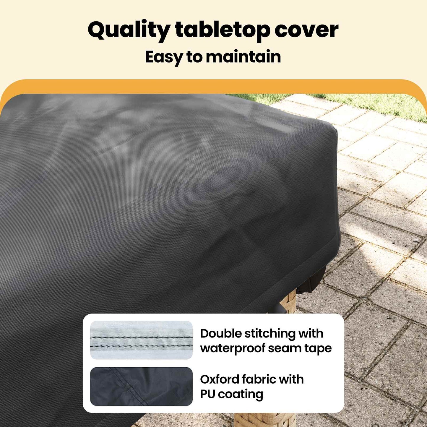 Lauko baldų uždangalas 202 x 102 x 15 cm 210D Oxford audinys