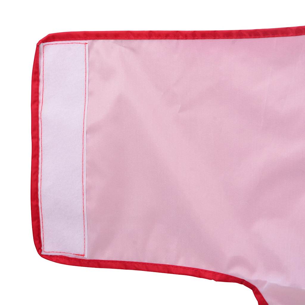Šuns lietpaltis su šviesą atspindinčiomis juostelėmis, poliesteris, raudonas, 4XL