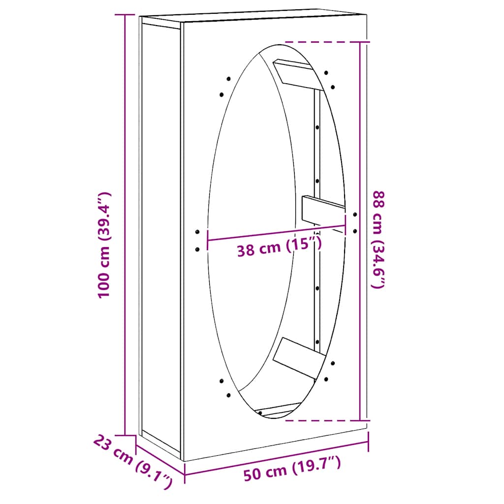Stovas malkoms, 50x23x100 cm, šaltai valcuotas plienas