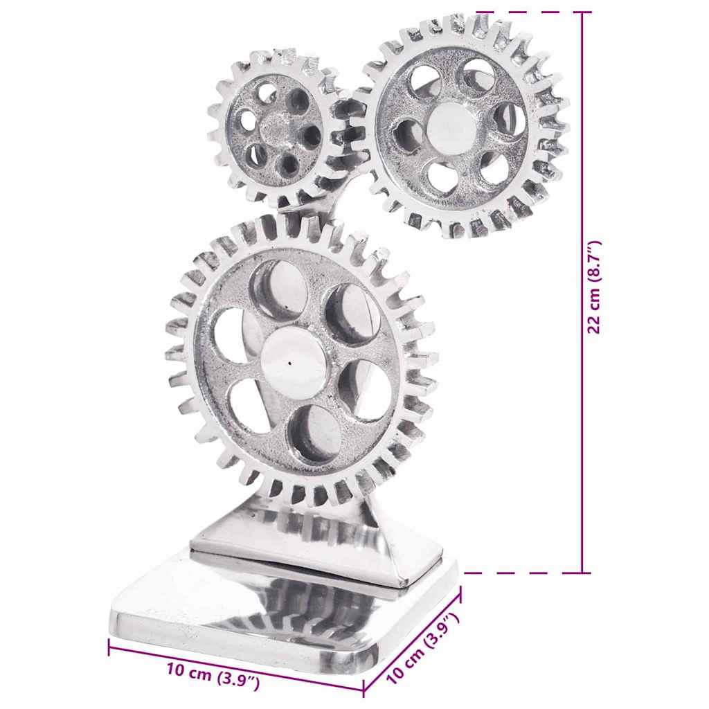 Knygų atramos 2 vnt Sidabrinė 10x10x22 cm Aliuminis Cog