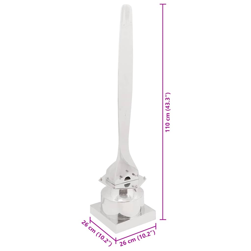 Skulptūra Sidabro 26 x 26 x 110 cm Aliuminis