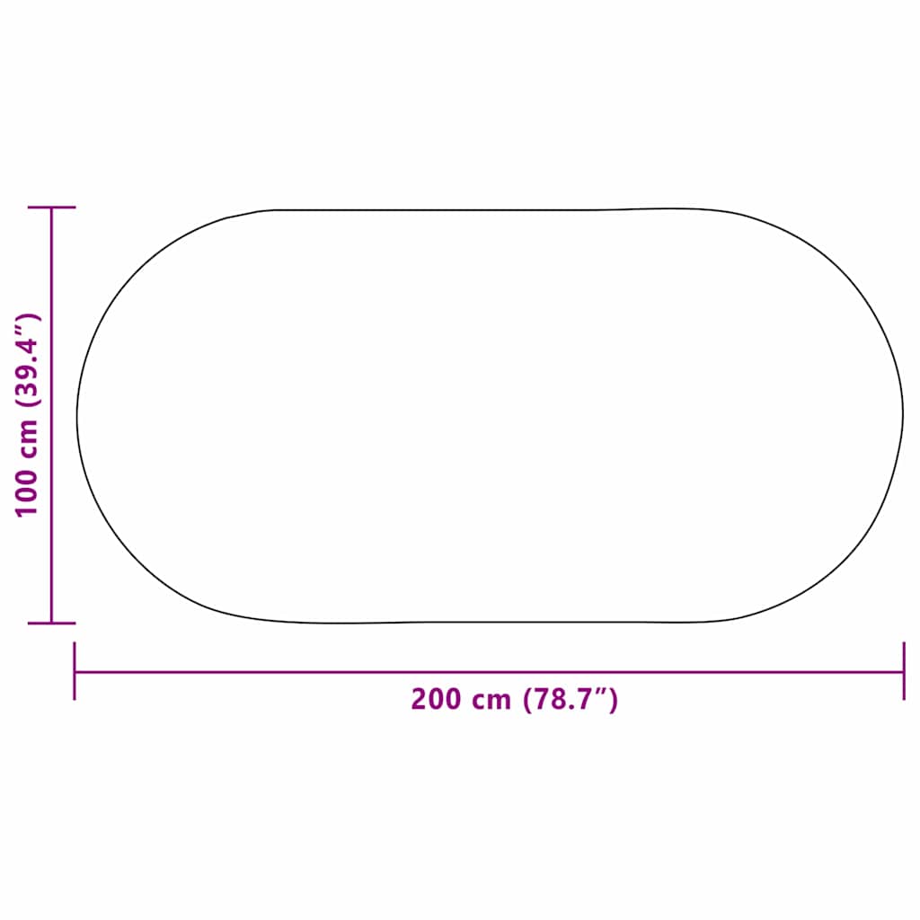 Kilimas ZIZUR Kreminė 200 x 100 cm Polipropilenas