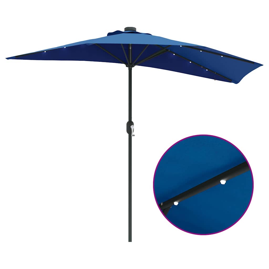 Sodo skėtis Azurblau 294 x 150 x 223 cm Poliesteris ir plienas