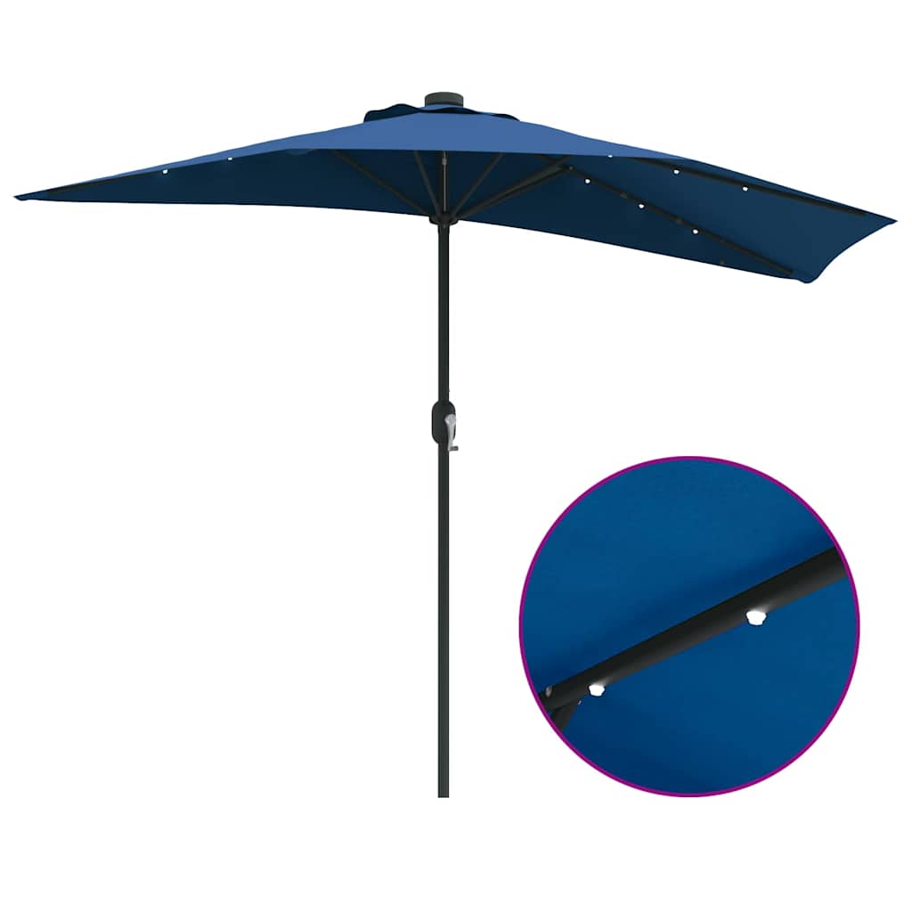 Sodo skėtis Azurblau 294 x 150 x 224 cm Poliesteris ir plienas