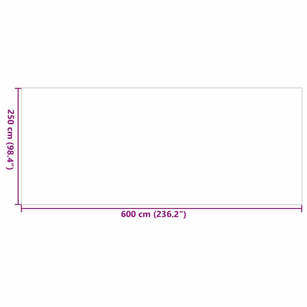 Lauko kilimas ARAKIL Pilka ir balta 250 x 600 cm PP