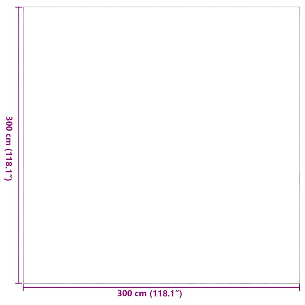 Lauko kilimas ARAKIL Pilka ir balta 300 x 300 cm PP