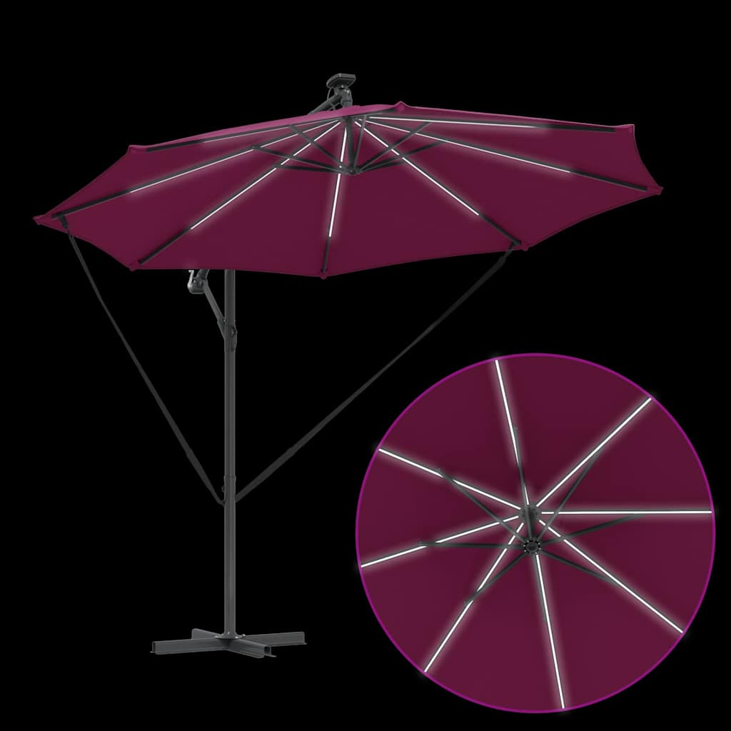 Skėtis nuo saulės Bordo raudona 294 x 294 x 248 cm