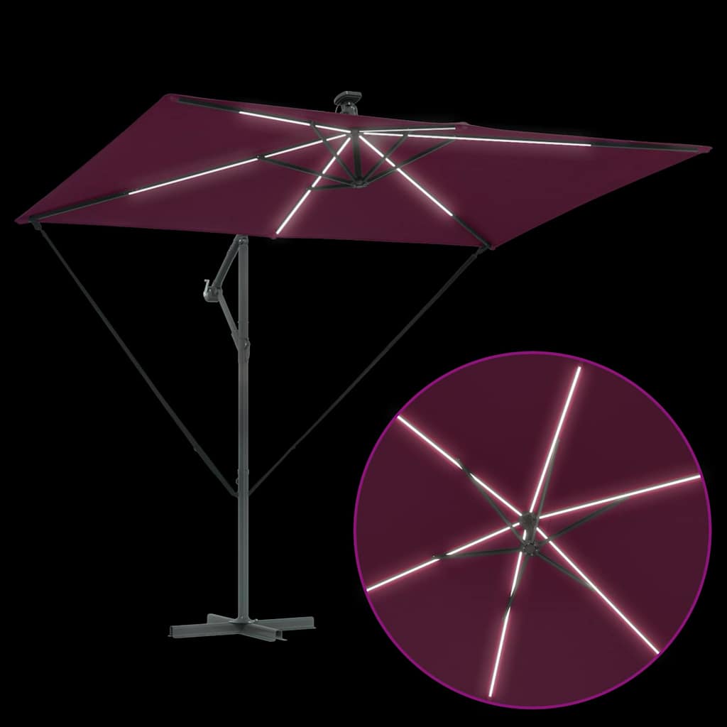 Skėtis nuo saulės Bordo raudona 294 x 200 x 270 cm