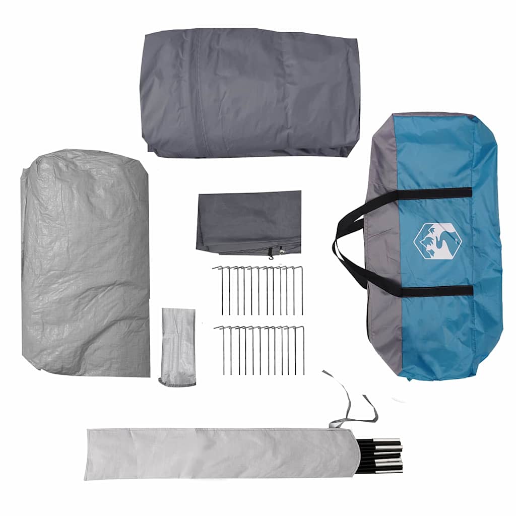 Tunelinė palapinė su stogu Mėlyna ir Pilka 778 x 356 x 210 cm