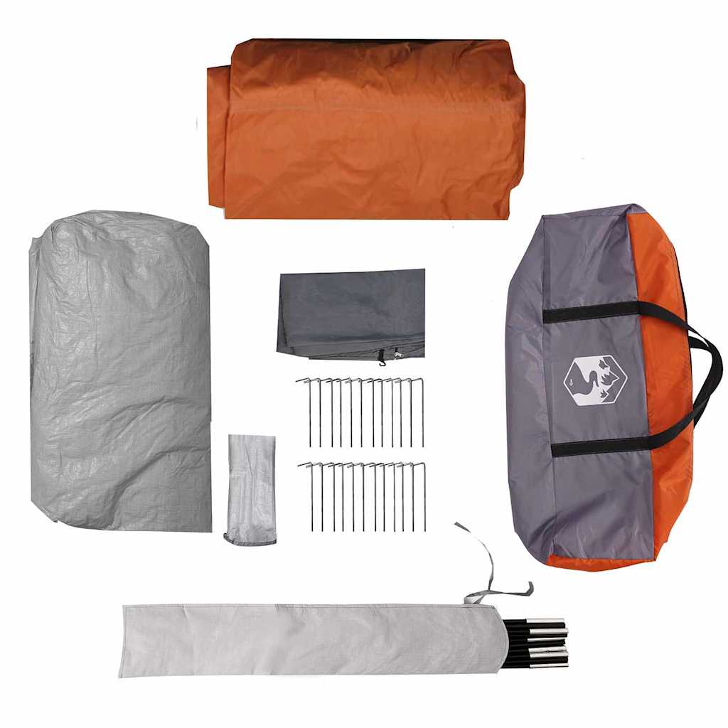 Tunelinė palapinė su stogu Pilka ir oranžinė 778 x 356 x 210 cm