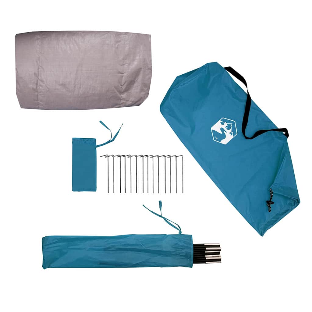 Tunelinė palapinė su stogu Mėlyna ir Pilka 328 x 228 x 115 cm