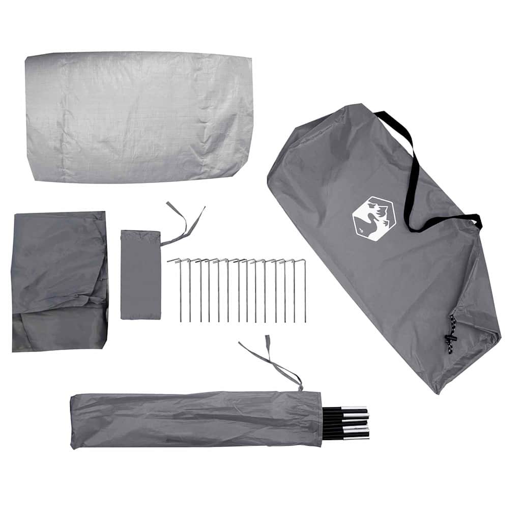 Tunelinė palapinė su stogu Pilka ir oranžinė 318 x 275 x 140 cm