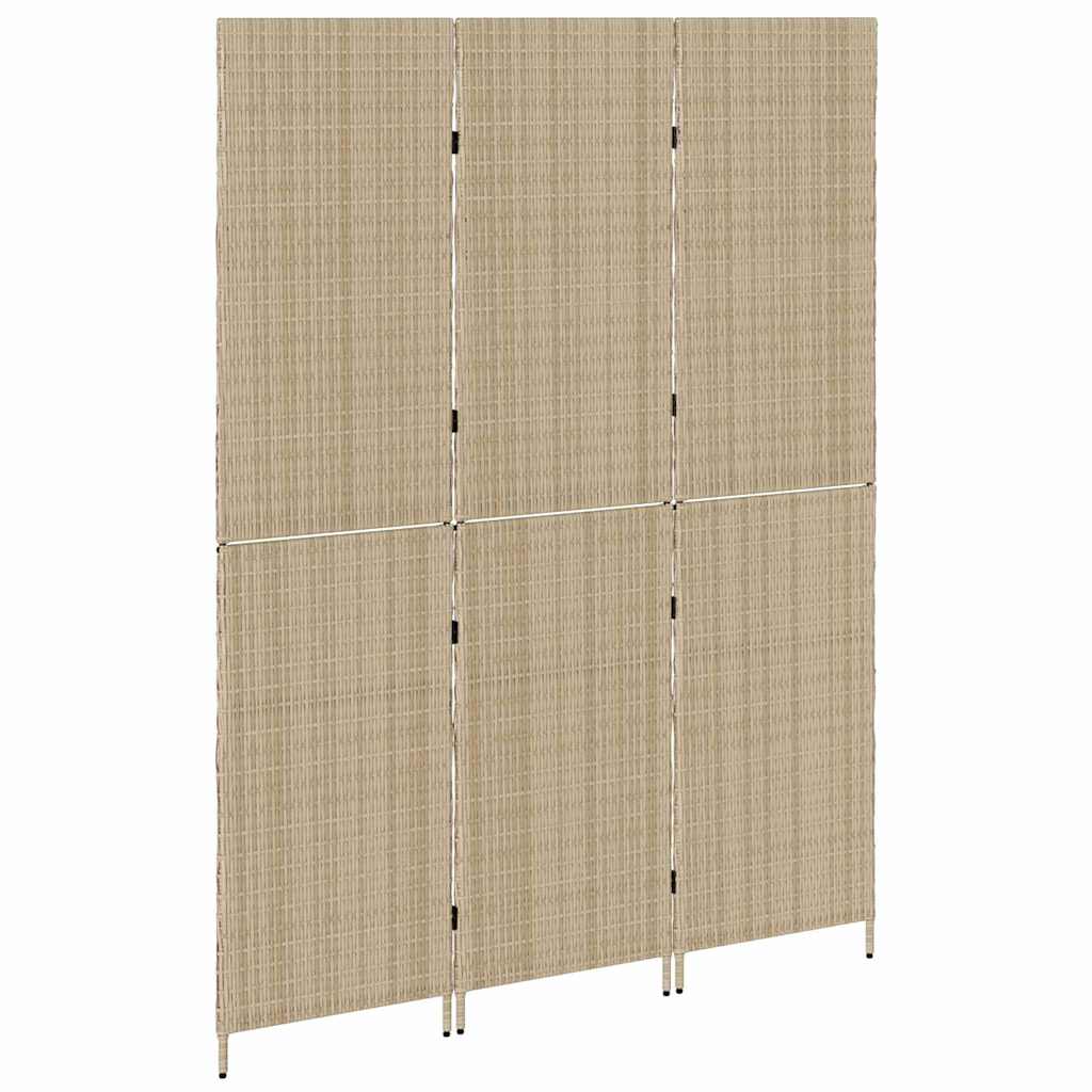 Kambario skersinė 3 panelių sulankstoma bežė 147x180 cm poliratano