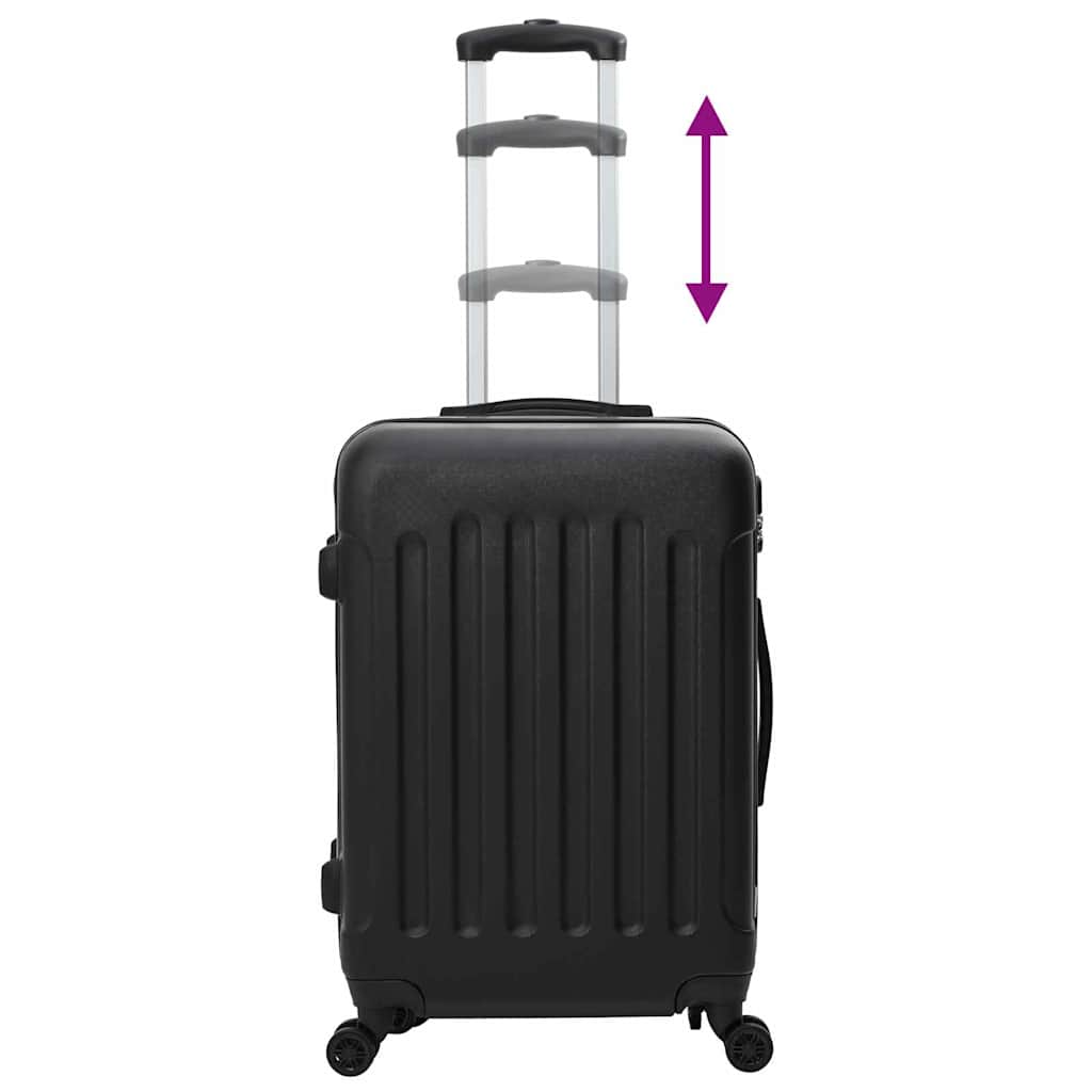Lagaminas su užraktu 3 pcs Juoda 50 x 31 x 78 cm ABS plastikas